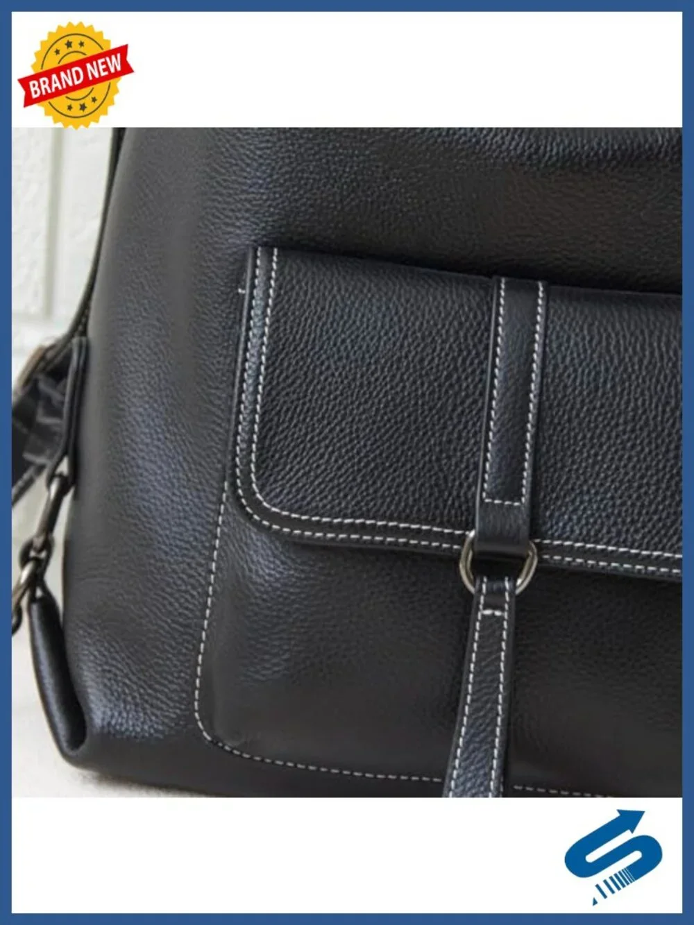 Genuine Leather Backpack Purse Large Capacity Anti-Theft Convertible Shoulder